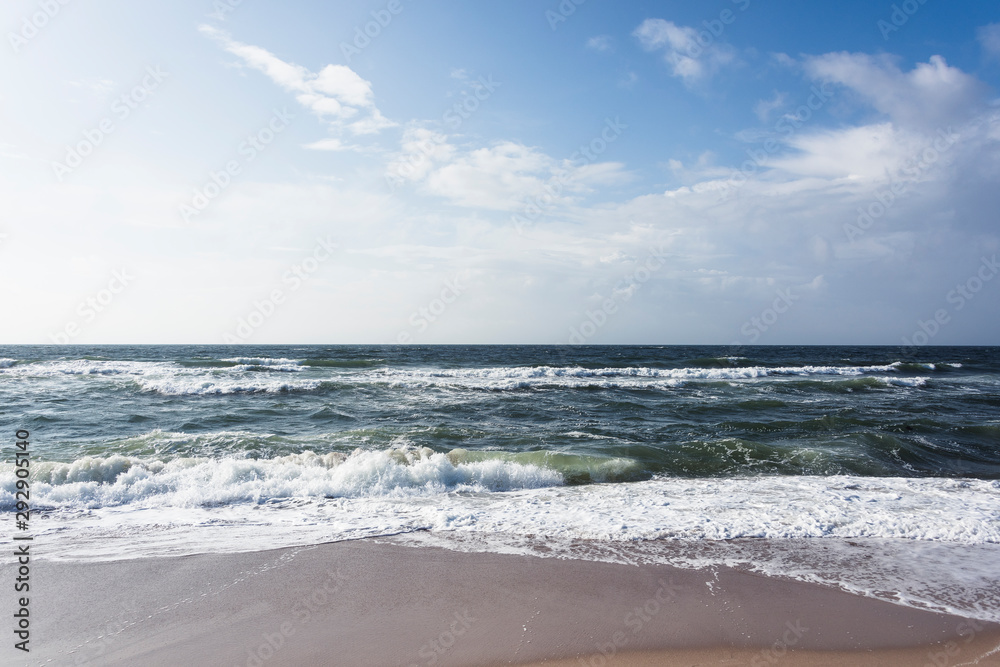 View of beach and clouds