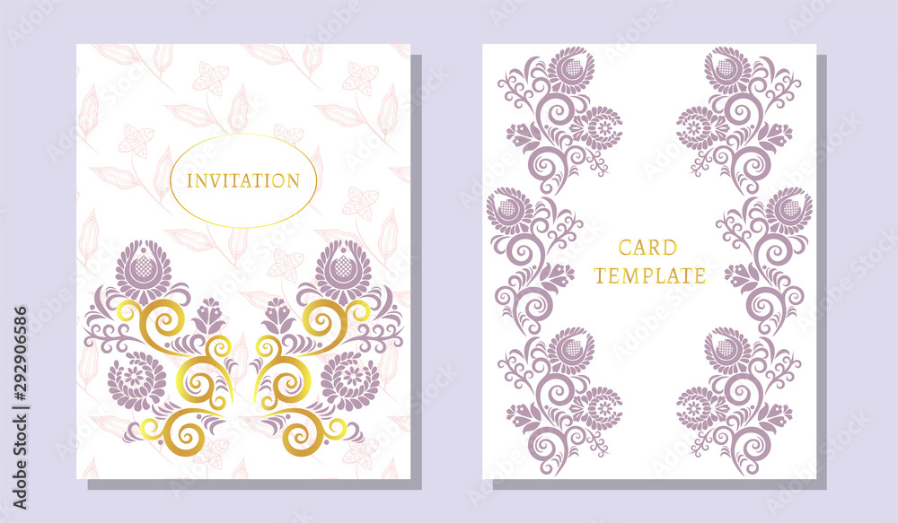 greeting invitation card template design with Ethnic ornament, floral design for banner, flyer, invitation, poster, web site or greeting card. Vector illustration greeting invitation card template design with Ethnic ornament, floral design for banner, flyer, invitation, poster, web site or greeting card. Vector illustration