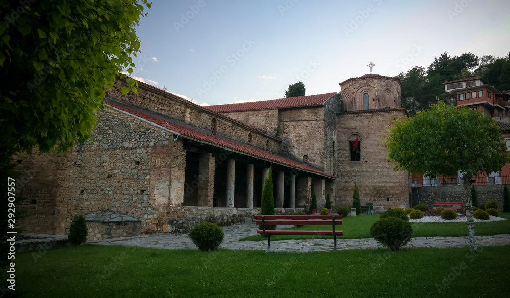 Exterior view to Saint Sophia ortodox church, Ohrid, North Macedonia