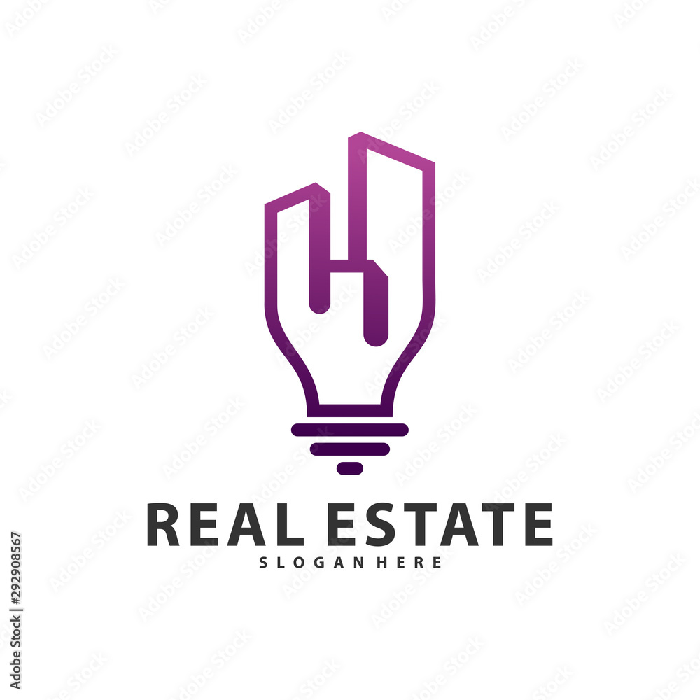 Creative Bulb City Logo Symbol Template Design Vector, Emblem, Design Concept, Creative Symbol, Icon