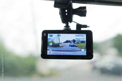 car camera, video recorder, driving, safety on road,