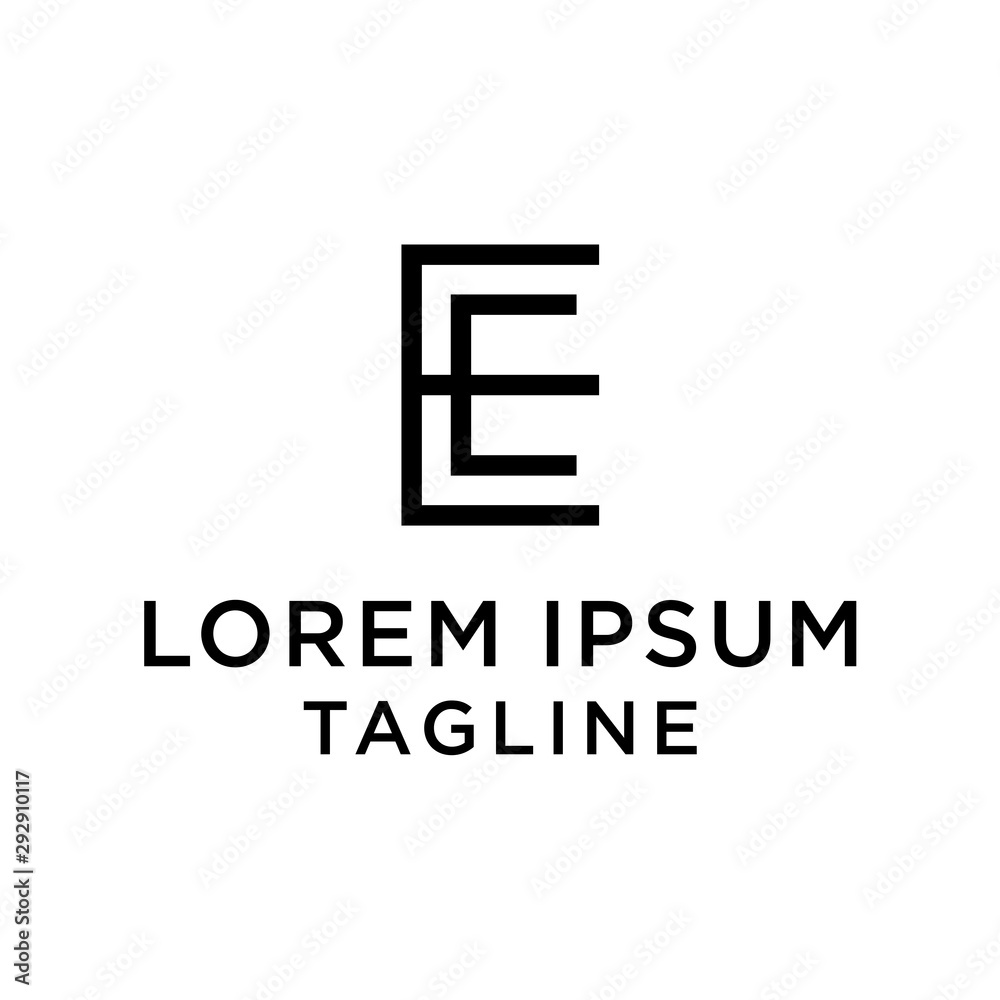 initial letter logo EE logo template initial letter logo EE logo template