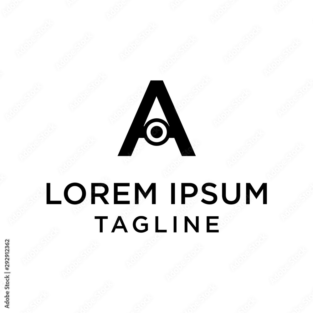 technology initial Letter A Logo design template