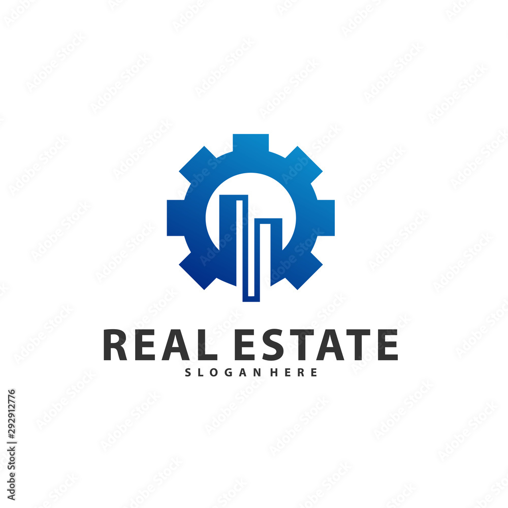 City Gear Logo Vector Industrial symbol icon design illustration, Emblem, Design Concept, Creative Symbol, Icon