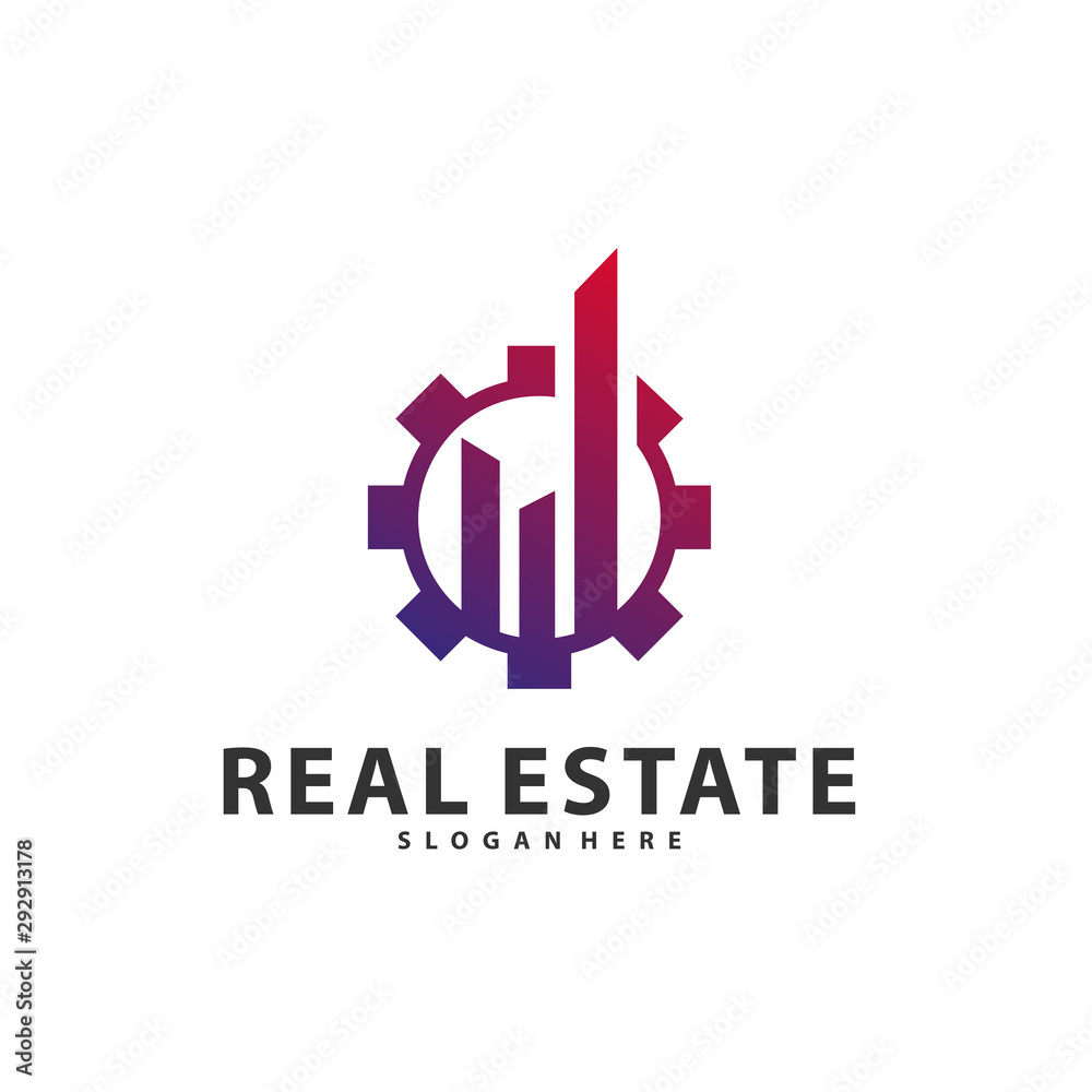 City Gear Logo Vector Industrial symbol icon design illustration, Emblem, Design Concept, Creative Symbol, Icon City Gear Logo Vector Industrial symbol icon design illustration, Emblem, Design Concept, Creative Symbol, Icon