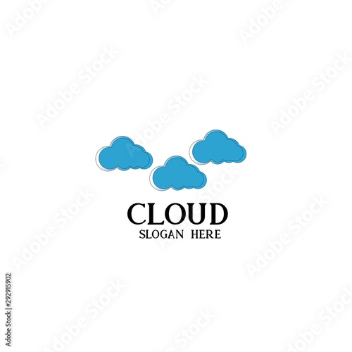 cloud symbol logo illustration design vector t shirt