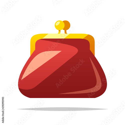 Coin purse wallet vector isolated illustration