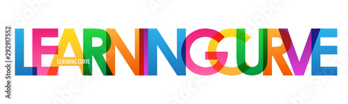 LEARNING CURVE colorful vector typography banner
