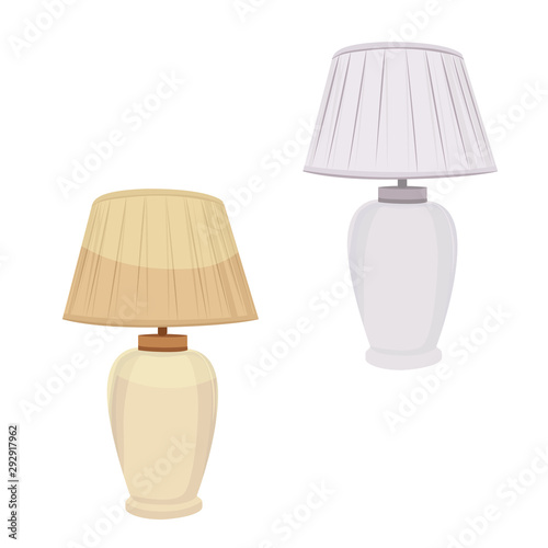 Table lamp. Vector illustration.