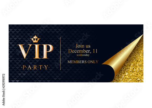VIP invitation card premium design template.
