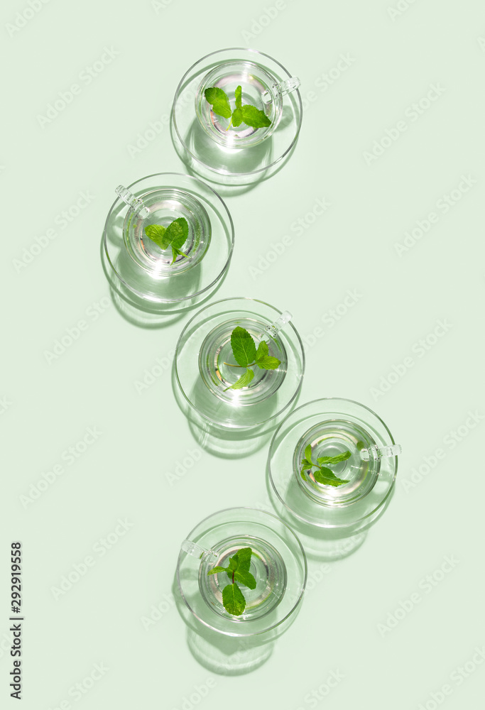 Mint tea minimal concept Mint tea minimal concept