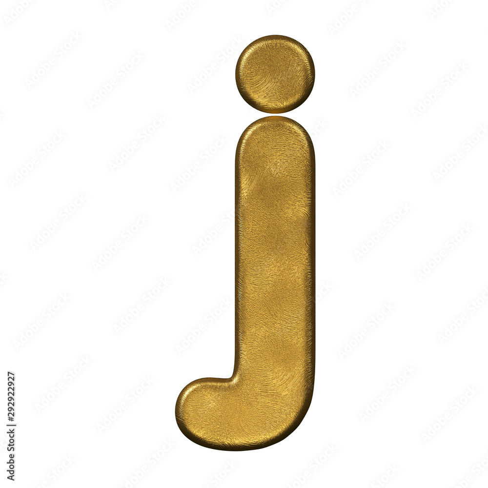 Golden foiled letter J - Lowercase 3d precious font - Suitable for Business, luxury or fortune related subjects Golden foiled letter J - Lowercase 3d precious font - Suitable for Business, luxury or fortune related subjects