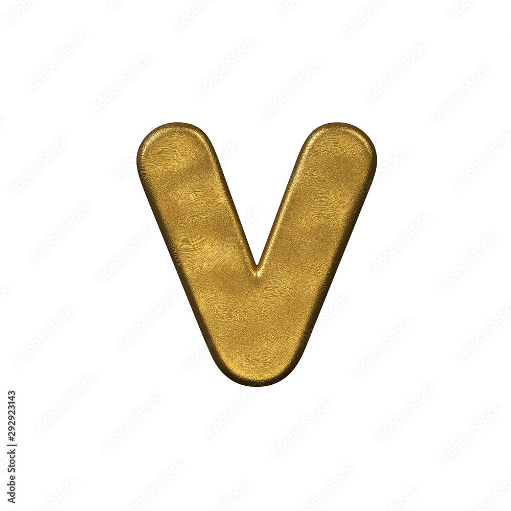 Golden foiled letter V - Small 3d precious font - Suitable for Business, luxury or fortune related subjects Golden foiled letter V - Small 3d precious font - Suitable for Business, luxury or fortune related subjects