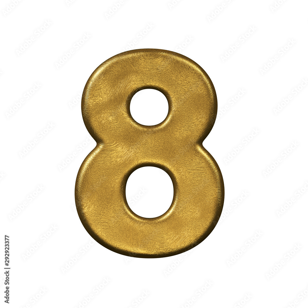 Golden foiled number 8 - 3d precious digit - Suitable for Business, luxury or fortune related subjects Golden foiled number 8 - 3d precious digit - Suitable for Business, luxury or fortune related subjects