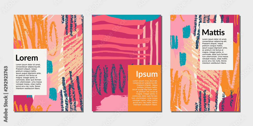 Fotografie Modern Abstract Design Card Templates