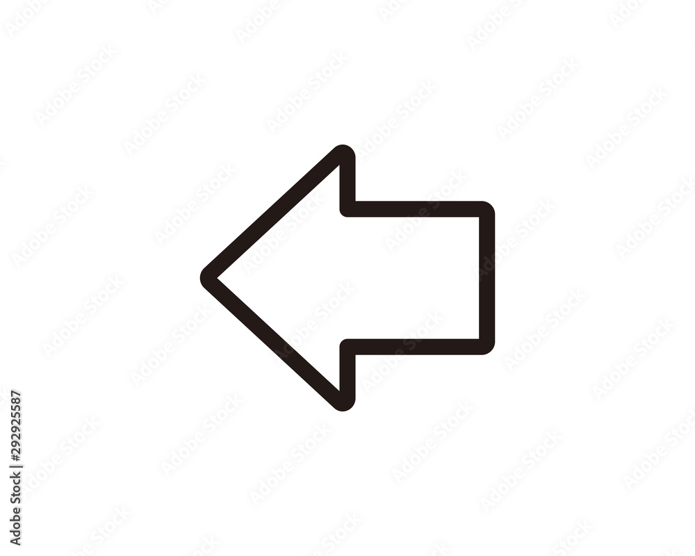 Left arrow icon symbol vector Left arrow icon symbol vector