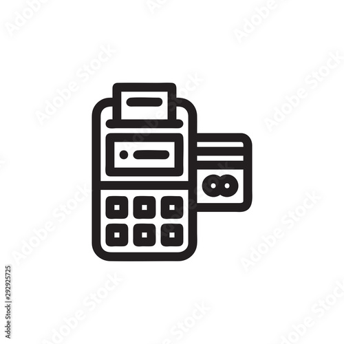 Cashbox vector icon, cashier symbol. Simple, flat design for web or mobile app