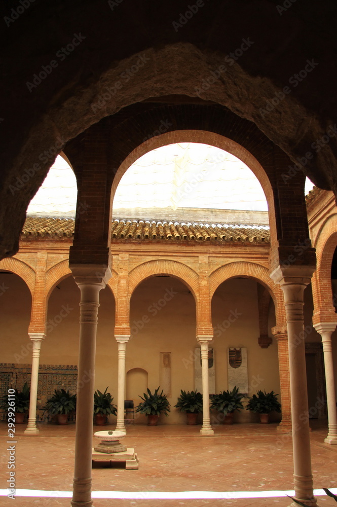 Interiors of the monastery of Santa Santa de Cuevas on the island of Isla de la Cartuha in Seville