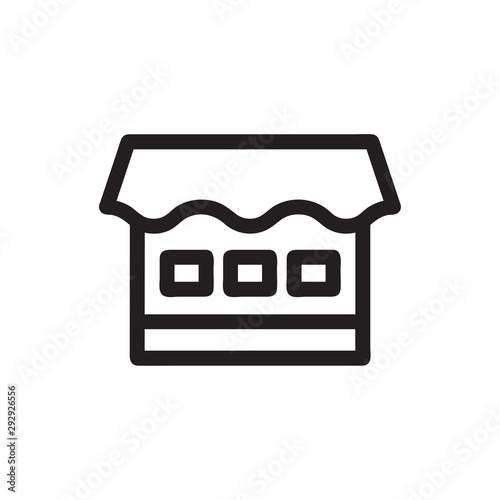 Store vector icon, shop and market symbol. Simple, flat design for web or mobile app © Heydar