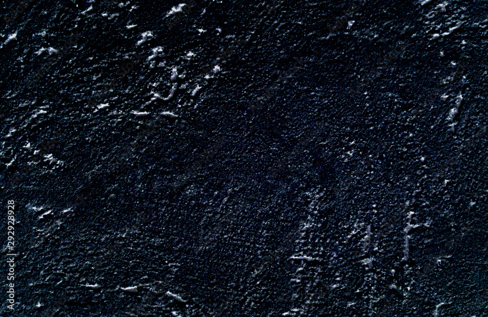 Fototapeta premium Black abstract background. Dark rustic cover with empty copy space. Rough wall surface 