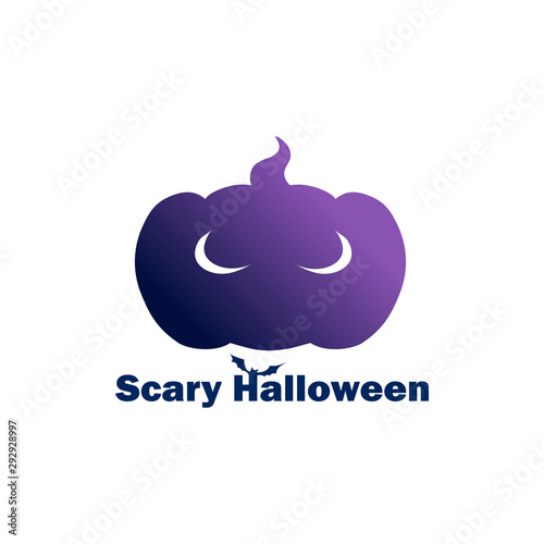 Horrible Halloween - traditional pumpkin jack for the holiday. Stylish vector...