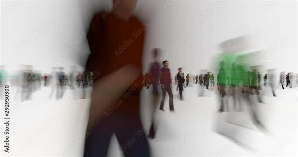 Blurry people figures time lapse footage. Blurred passerby silhouettes walking in different directions animation. Rush hour, loneliness concept. Busy men and women crowd in haste video