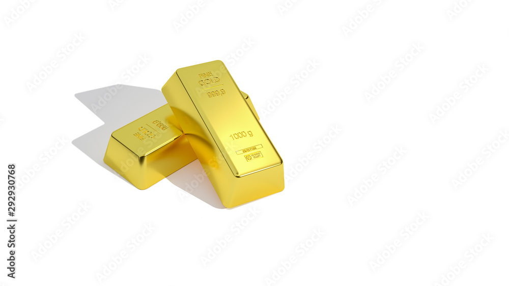 Gold bar close up shot. wealth business success concept - isolated on white background Gold bar close up shot. wealth business success concept - isolated on white background
