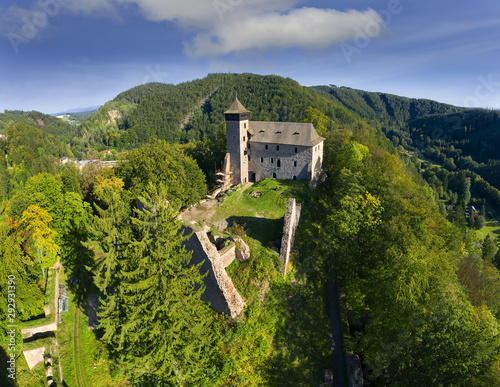 Historical castle from Litice. Bohemia, Czech republic photo