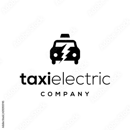 vector logo design template for electric taxi vehicles ready to use