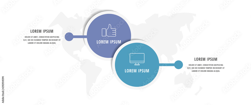 Vector infographic template circles for two paper label, diagram, graph, presentation. Business concept with 2 options. Blank space for content, step for step, timeline, workflow, marketing, web Vector infographic template circles for two paper label, diagram, graph, presentation. Business concept with 2 options. Blank space for content, step for step, timeline, workflow, marketing, web