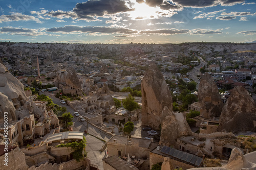 Amazing rocky landscape of Cappadocia in the morning