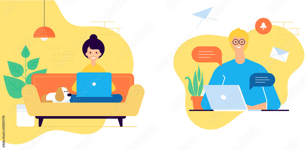 Modern flat vector illustration Modern flat vector illustration
