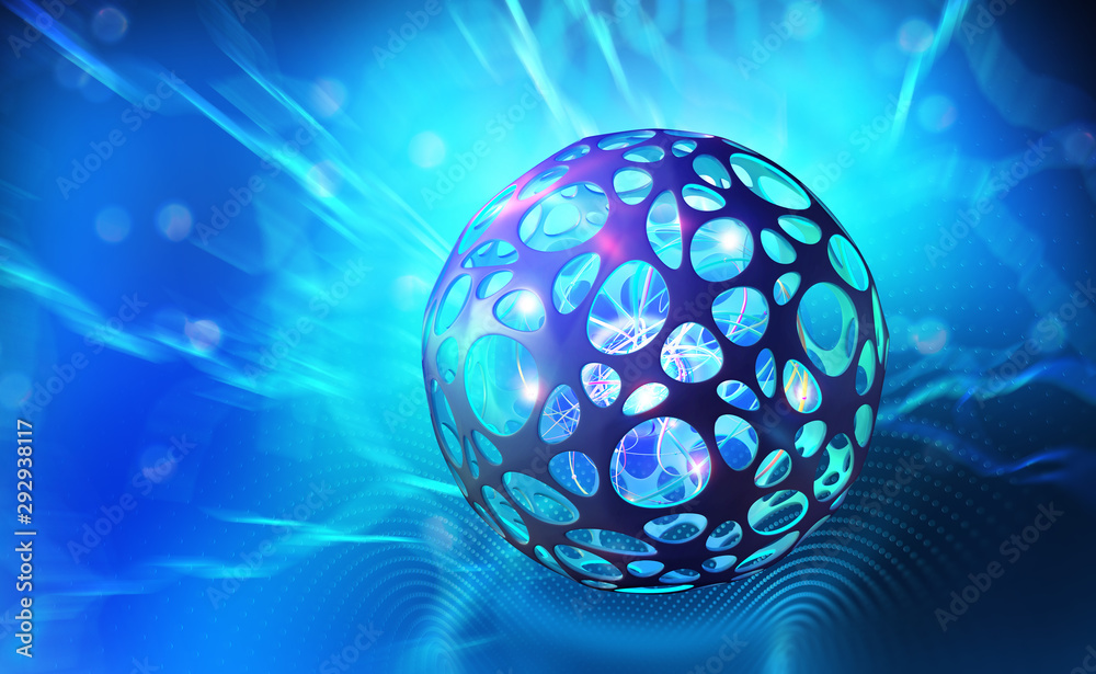Artificial Intelligence. Computer mind. Quantum processor abstract concept 3d illustration. Digital Brain and Future Technologies Artificial Intelligence. Computer mind. Quantum processor abstract concept 3d illustration. Digital Brain and Future Technologies