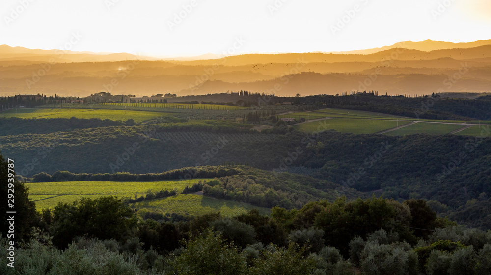 Tramonto in Val D'Orcia, Montalcino