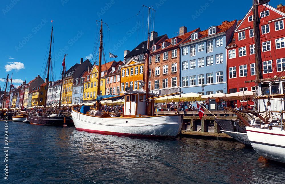 Nice view from the canal at Nyhavn in Copenhagen.