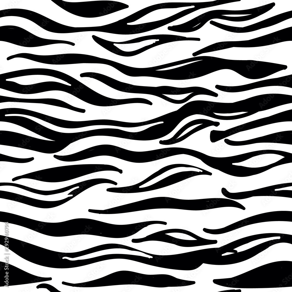 Seamless pattern with black tiger lion animal skin striped print texture fur Seamless pattern with black tiger lion animal skin striped print texture fur