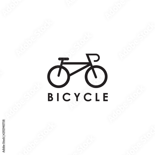 Bicycle or bicycling logo design vector template