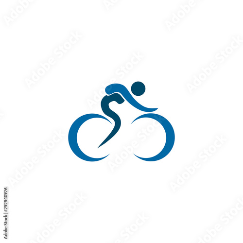 Bicycle or bicycling logo design vector template