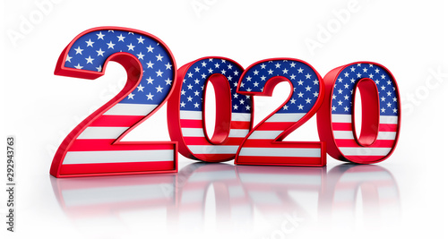 USA Year 2020 Presidental Election - 3D illustration photo