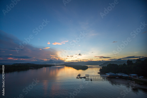 sunrise moment view at one of the famous port for photographer in Borneo