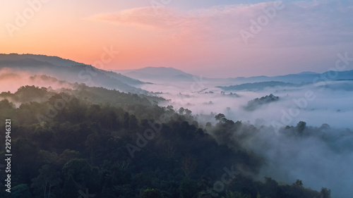 Wallpaper Mural Sunrise in the morning mountains and fog Torontodigital.ca