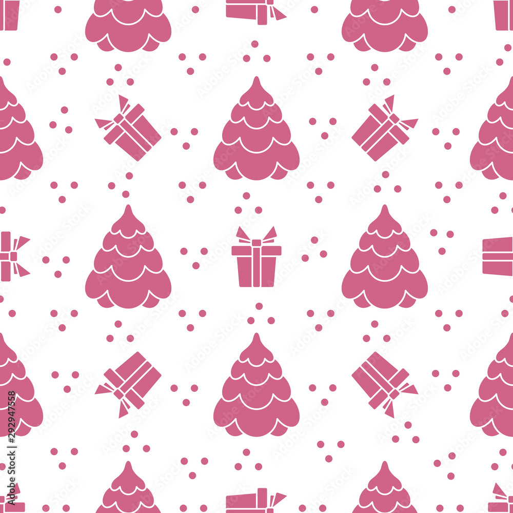 New Year 2020 Merry Christmas seamless pattern New Year 2020 Merry Christmas seamless pattern