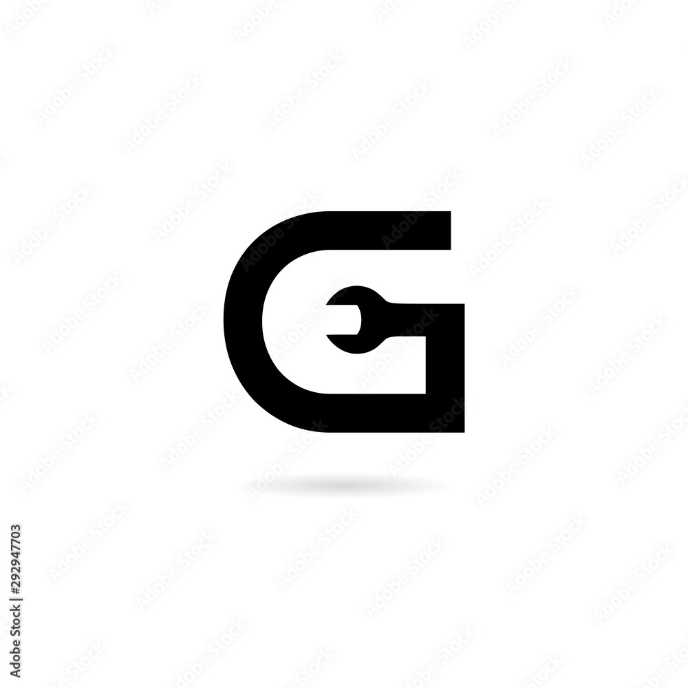 Letter G sign, Repair Tools Icon Letter G sign, Repair Tools Icon