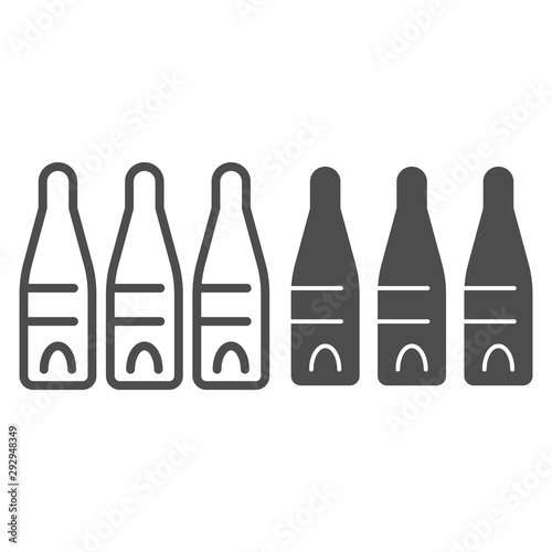 Ampoules line and glyph icon. Medical ampoule vector illustration isolated on white. Ampul outline style design, designed for web and app. Eps 10.