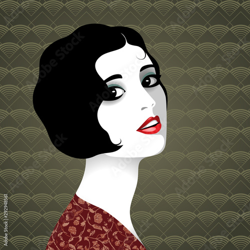 Beautiful retro woman