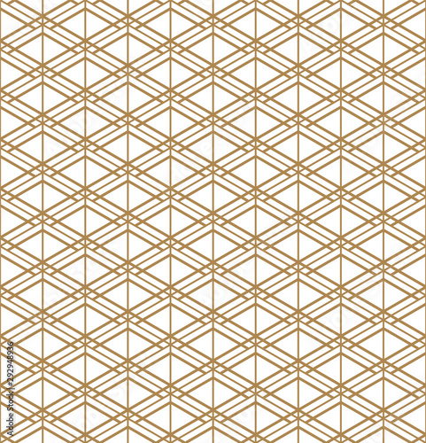 Seamless geometric pattern inspired by Japanese Kumiko ornament.