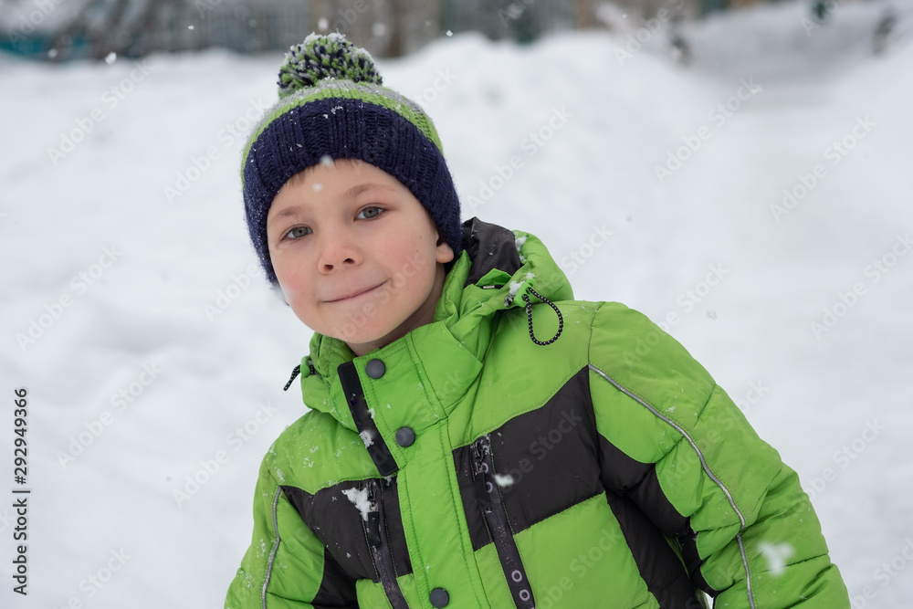 Portrait of boy in winter time Portrait of boy in winter time