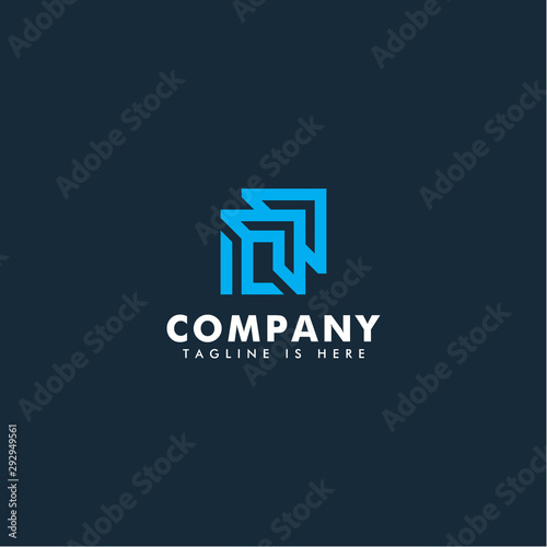 Logo Letter IQ Arrow, Concept Letter I + Q + Icon Arrows.