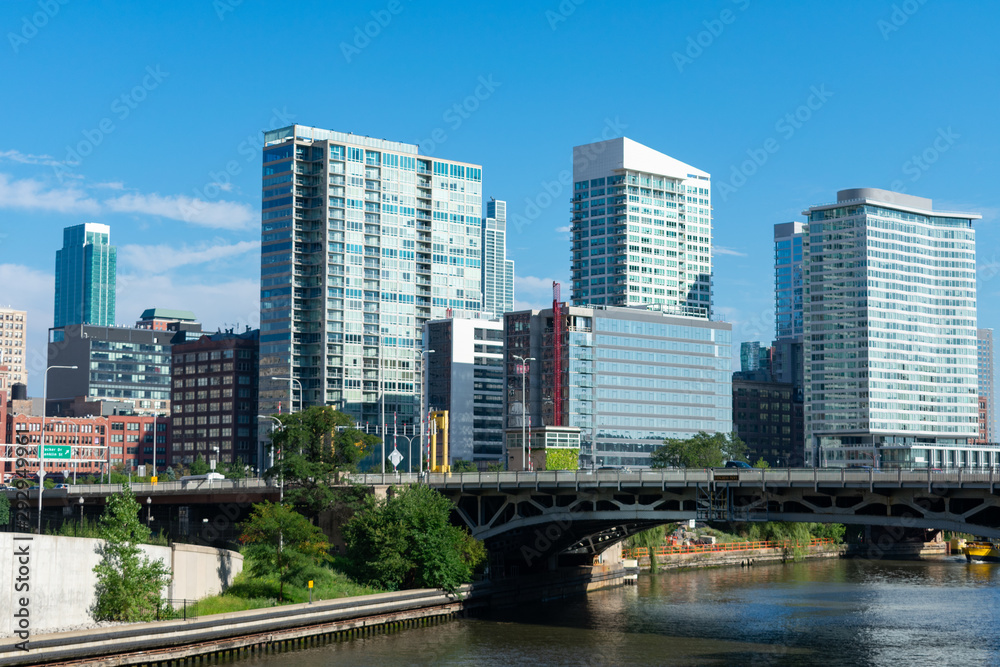 Residential Skyscrapers along the South Branch of the Chicago River