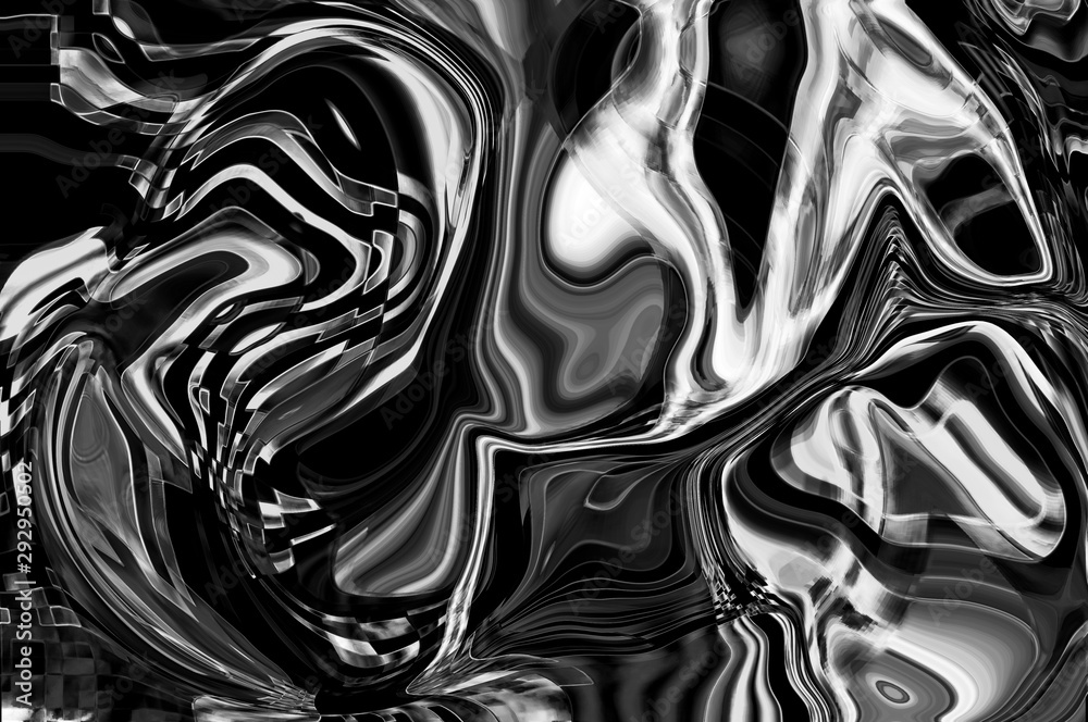 Psychedelic pattern / Monochrome abstract background of a psychedelic pattern.